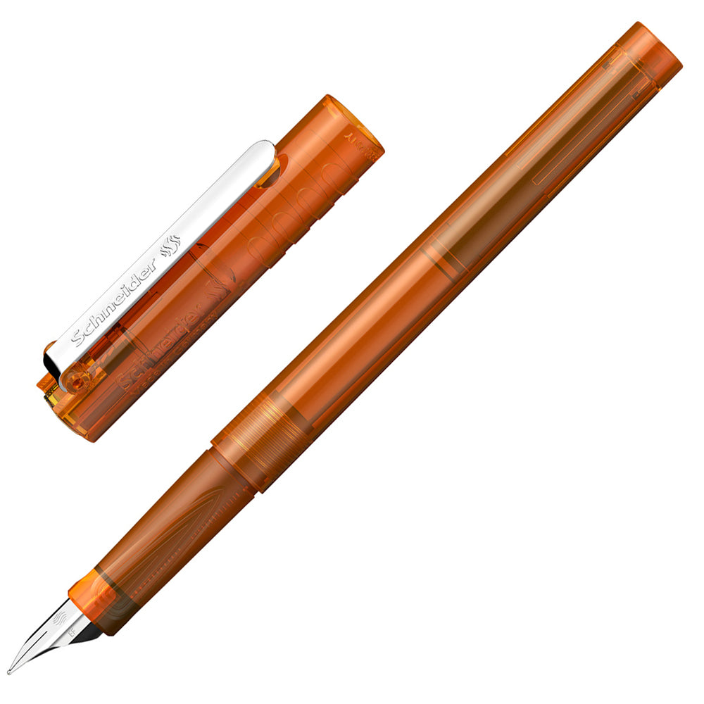 シュナイダー Schneider 万年筆 EF 極細字 406 シルバークリップ 4色展開 カートリッジインク&コンバーター各1個付き 406