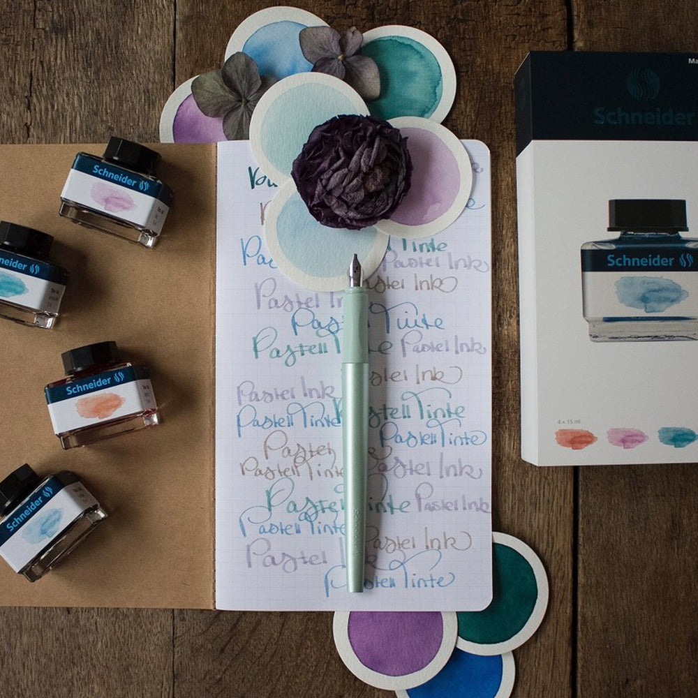 シュナイダー Schneider カリグラフィー ペン 万年筆 セット カリシマ Callisima 3色展開:アプリコット / ミント / アンスラサイト カートリッジ コンバーター 両用式