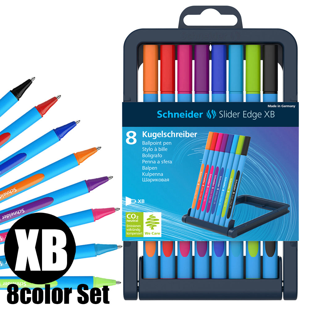 シュナイダー Schneider ボールペン XB 極太字 スライダー エッジ Slider Edge 8色セット SE152279