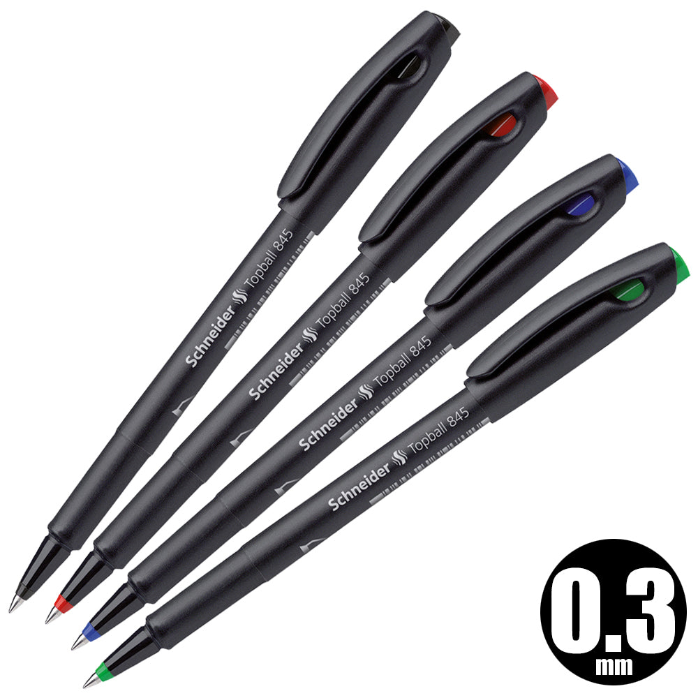 シュナイダー Schneider ローラーボールペン 0.3mm トップボール845 Topball845 4色展開