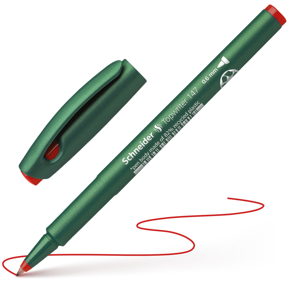 シュナイダー Schneider ファイバーペン 0.6mm トップライター147 Topwriter 147 インク色:3色展開【在庫限り】