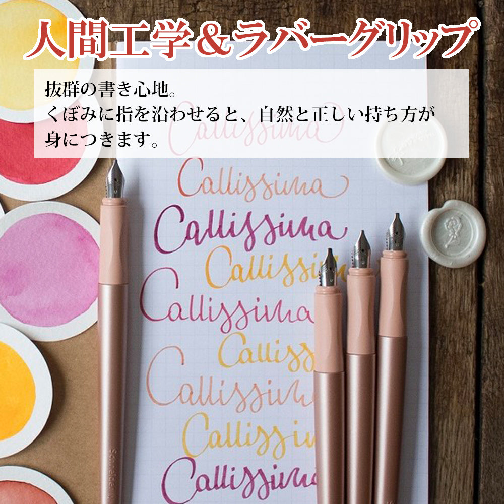 シュナイダー Schneider カリグラフィー ペン 万年筆 セット カリシマ Callisima 3色展開：アプリコット / ミント / アンスラサイト カートリッジ コンバーター 両用式