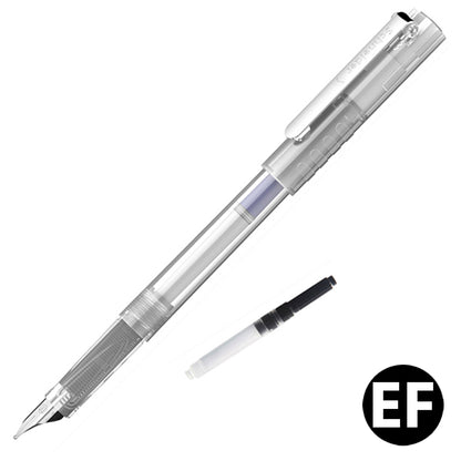 シュナイダー Schneider 万年筆 EF 極細字 406 カートリッジインク＆コンバーター各1個付き 406FPCL