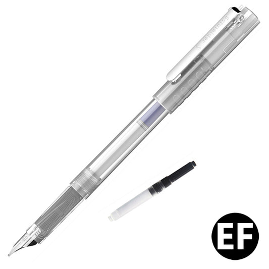 シュナイダー Schneider 万年筆 EF 極細字 406 カートリッジインク＆コンバーター各1個付き 406FPCL