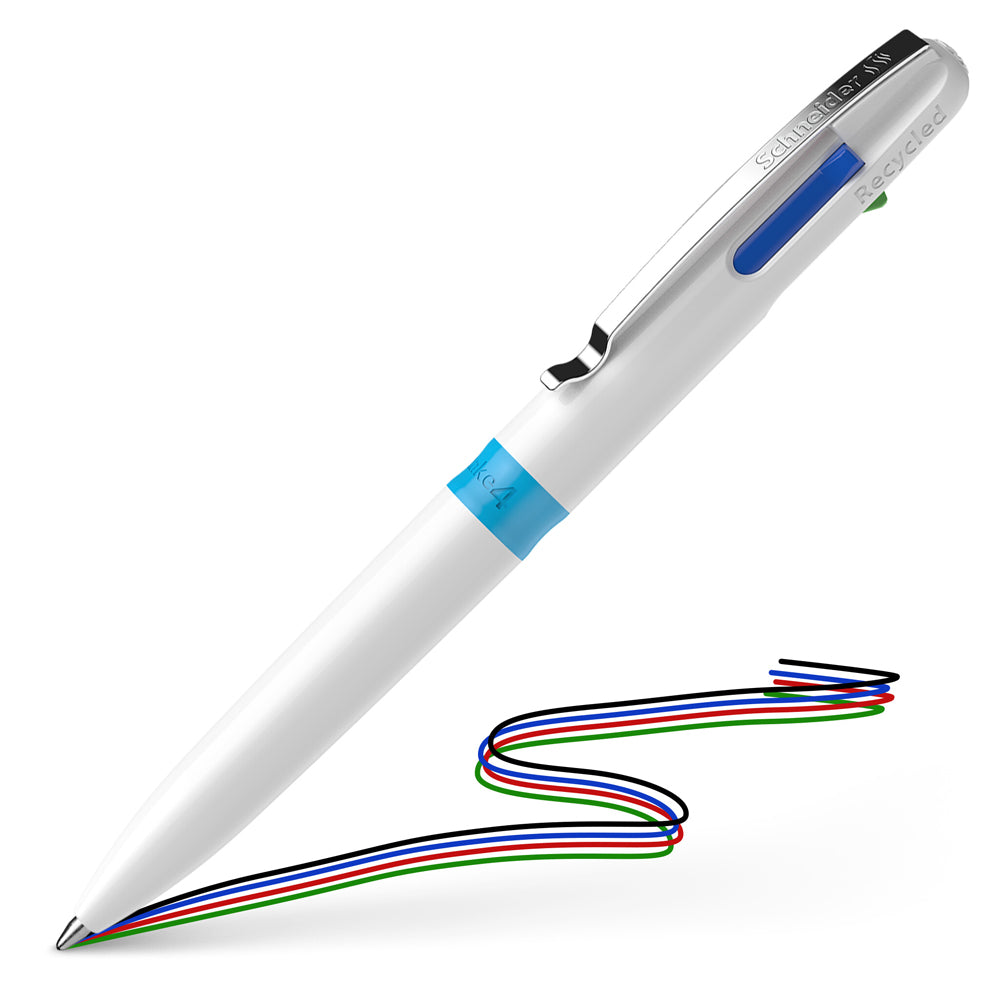 ［単色メイン/ホワイト］4色ボールペン テイク4 TAKE4