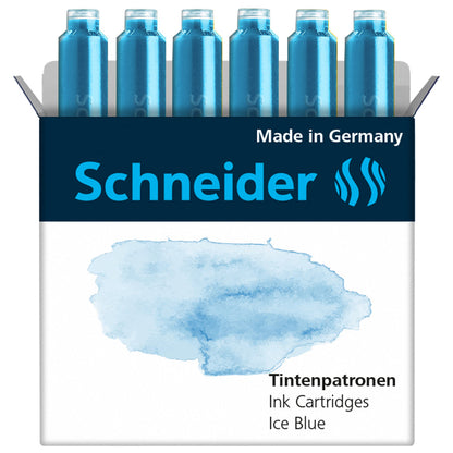 シュナイダー Schneider 万年筆 インクカートリッジ パステル 1箱(6個セット) 欧州共通規格 インク色:8色展開 カートリッジ インク リフィル レフィル リフィール