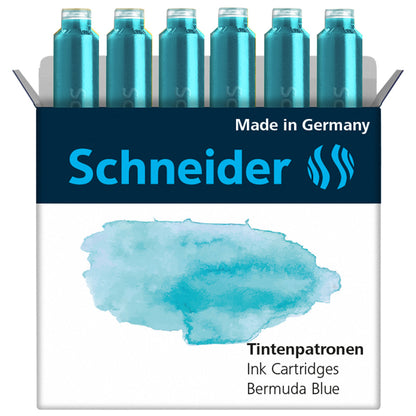 シュナイダー Schneider 万年筆 インクカートリッジ パステル 1箱(6個セット) 欧州共通規格 インク色:8色展開 カートリッジ インク リフィル レフィル リフィール