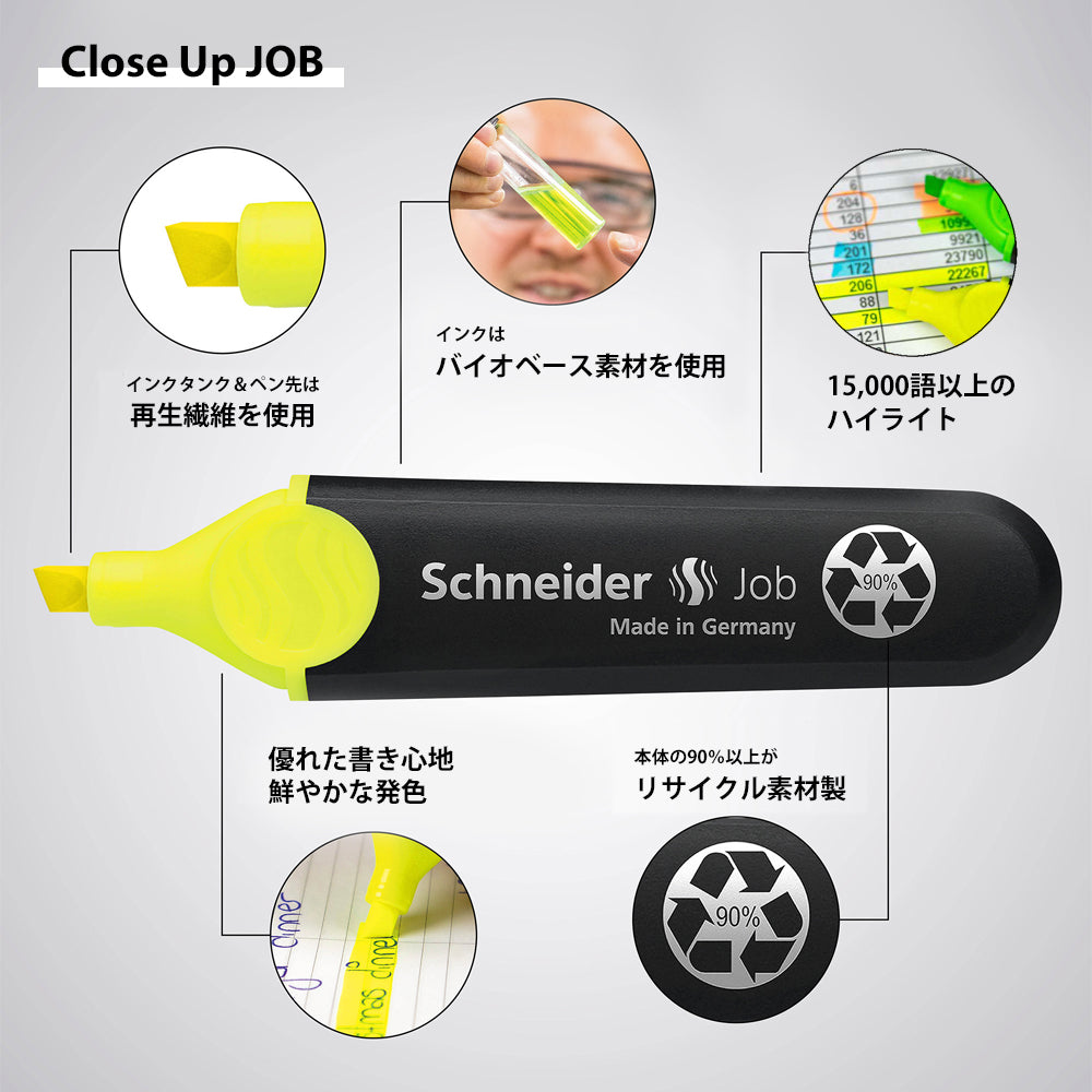 シュナイダー Schneider 蛍光ペン ジョブ JOB 6色入りセット ペン先