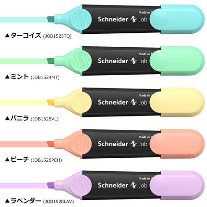 ［色見本］蛍光ペン ジョブ パステル JOB Pastel