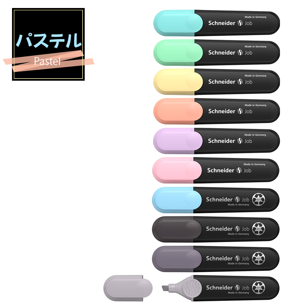 ［メイン］蛍光ペン ジョブ パステル JOB Pastel