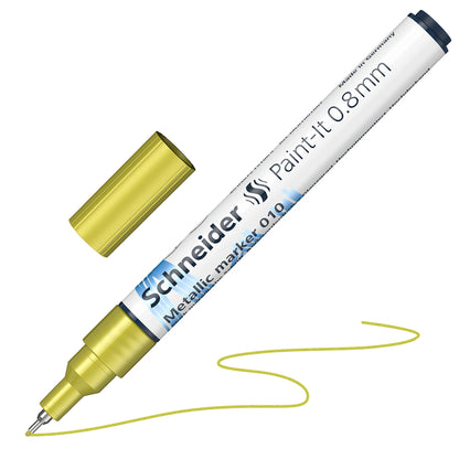 [単色メイン/メタリックイエローゴールド]メタリックマーカー ペイントイット Paint it 010 0.8mm
