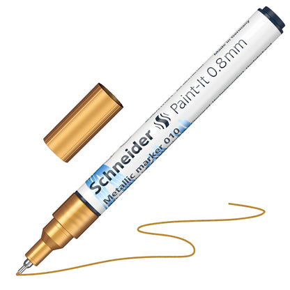 [単色メイン/メタリックゴールド]メタリックマーカー ペイントイット Paint it 010 0.8mm