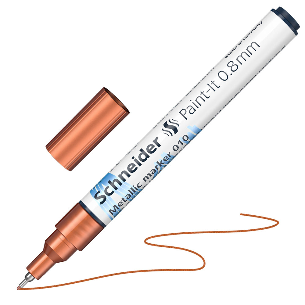 [単色メイン/メタリックコッパー]メタリックマーカー ペイントイット Paint it 010 0.8mm