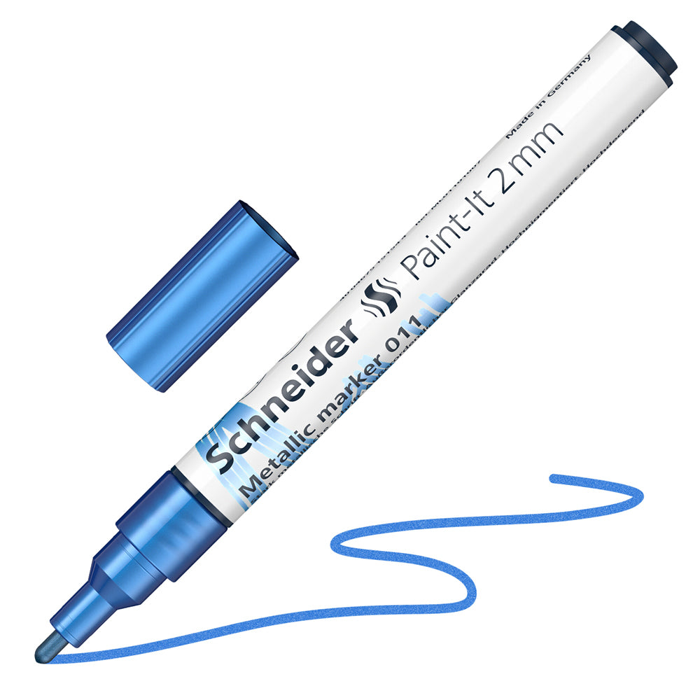 [単色メイン/メタリックブルー]メタリックマーカー ペイントイット Paint it 010 2mm