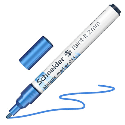 [単色メイン/メタリックブルー]メタリックマーカー ペイントイット Paint it 010 2mm