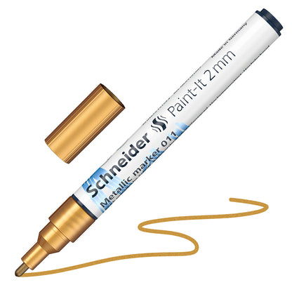 [単色メイン/メタリックゴールド]メタリックマーカー ペイントイット Paint it 010 2mm
